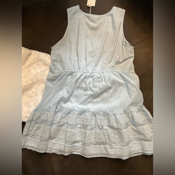 Joie Light Blue Eyelet Sleeveless Dress XL NWT - Picture 5 of 5